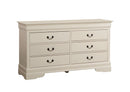 LouisPhillipe 6-Drawers Dresser, Beige
