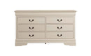 LouisPhillipe 6-Drawers Dresser, Beige