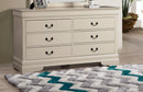 LouisPhillipe 6-Drawers Dresser, Beige