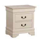 LouisPhillipe 2-Drawers Nightstand, Beige
