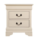 LouisPhillipe 2-Drawers Nightstand, Beige