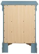 LouisPhillipe 3-Drawers Nightstand, Teal