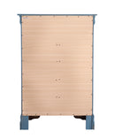 LouisPhillipe 5-Drawers Chest, Teal