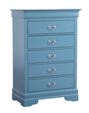 LouisPhillipe 5-Drawers Chest, Teal