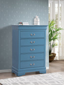 LouisPhillipe 5-Drawers Chest, Teal