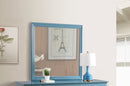 LouisPhillipe 38"L x 38"H Mirror, Teal