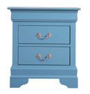LouisPhillipe 2-Drawers Nightstand, Teal