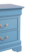 LouisPhillipe 2-Drawers Nightstand, Teal