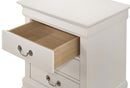 LouisPhillipe 3-Drawers Nightstand, White