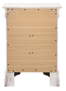 LouisPhillipe 3-Drawers Nightstand, White