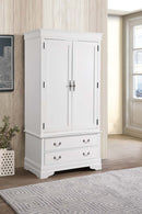 LouisPhillipe  Armoire, White