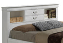 LouisPhillipe Full Storage Bed, White
