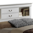 LouisPhillipe Full Storage Bed, White