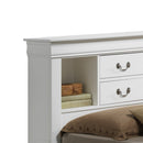LouisPhillipe Twin Storage Bed, White