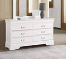LouisPhillipe 6-Drawers Dresser, White
