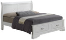 LouisPhillipe Full Storage Bed, White