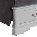 LouisPhillipe Full Storage Bed w/Sleigh Headboard, White
