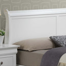 LouisPhillipe Queen Storage Bed w/Sleigh Headboard, White