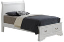 LouisPhillipe Twin Storage Bed, White