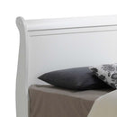 LouisPhillipe Twin Storage Bed w/Sleigh Headboard, White