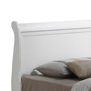LouisPhillipe Twin Bed w/Sleigh Headboard, White