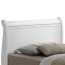 LouisPhillipe Twin Bed w/Sleigh Headboard, White