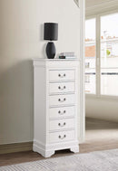LouisPhillipe 6-Drawers Chest, White