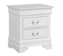 LouisPhillipe 2-Drawers Nightstand, White