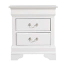 LouisPhillipe 2-Drawers Nightstand, White
