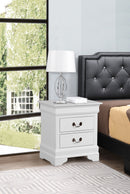 LouisPhillipe 2-Drawers Nightstand, White