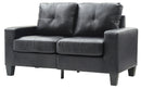 Newbury 58in Loveseat, Black