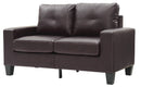 Newbury 58in Loveseat, Dark Brown
