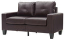 Newbury 58in Loveseat, Dark Brown