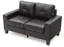 Newbury 58in Loveseat, Dark Brown