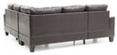 Newbury  Sectional, Dark Brown