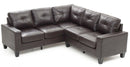 Newbury  Sectional, Dark Brown