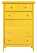 Hammond 5-Drawers Chest, Yellow