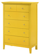 Hammond 5-Drawers Chest, Yellow