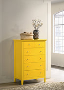 Hammond 5-Drawers Chest, Yellow