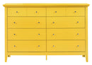 Hammond 8-Drawers Dresser, Yellow