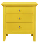Hammond 3-Drawers Nightstand, Yellow