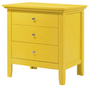 Hammond 3-Drawers Nightstand, Yellow