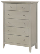 Hammond 5-Drawers Chest, Silver Champagne
