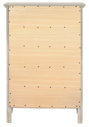 Hammond 5-Drawers Chest, Silver Champagne