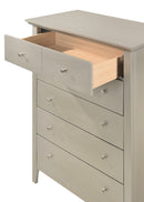 Hammond 5-Drawers Chest, Silver Champagne