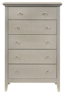 Hammond 5-Drawers Chest, Silver Champagne