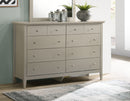Hammond 8-Drawers Dresser, Silver Champagne