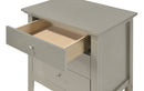 Hammond 3-Drawers Nightstand, Silver Champagne