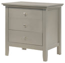 Hammond 3-Drawers Nightstand, Silver Champagne
