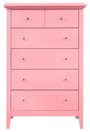 Hammond 5-Drawers Chest, Pink